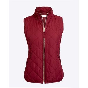 Ruffle quilted puffer vest - Color: Dark Wine - Size: XX-Small